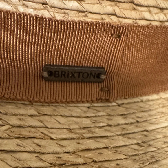 Brixton Natural Straw Hat with Tan Band main image 5